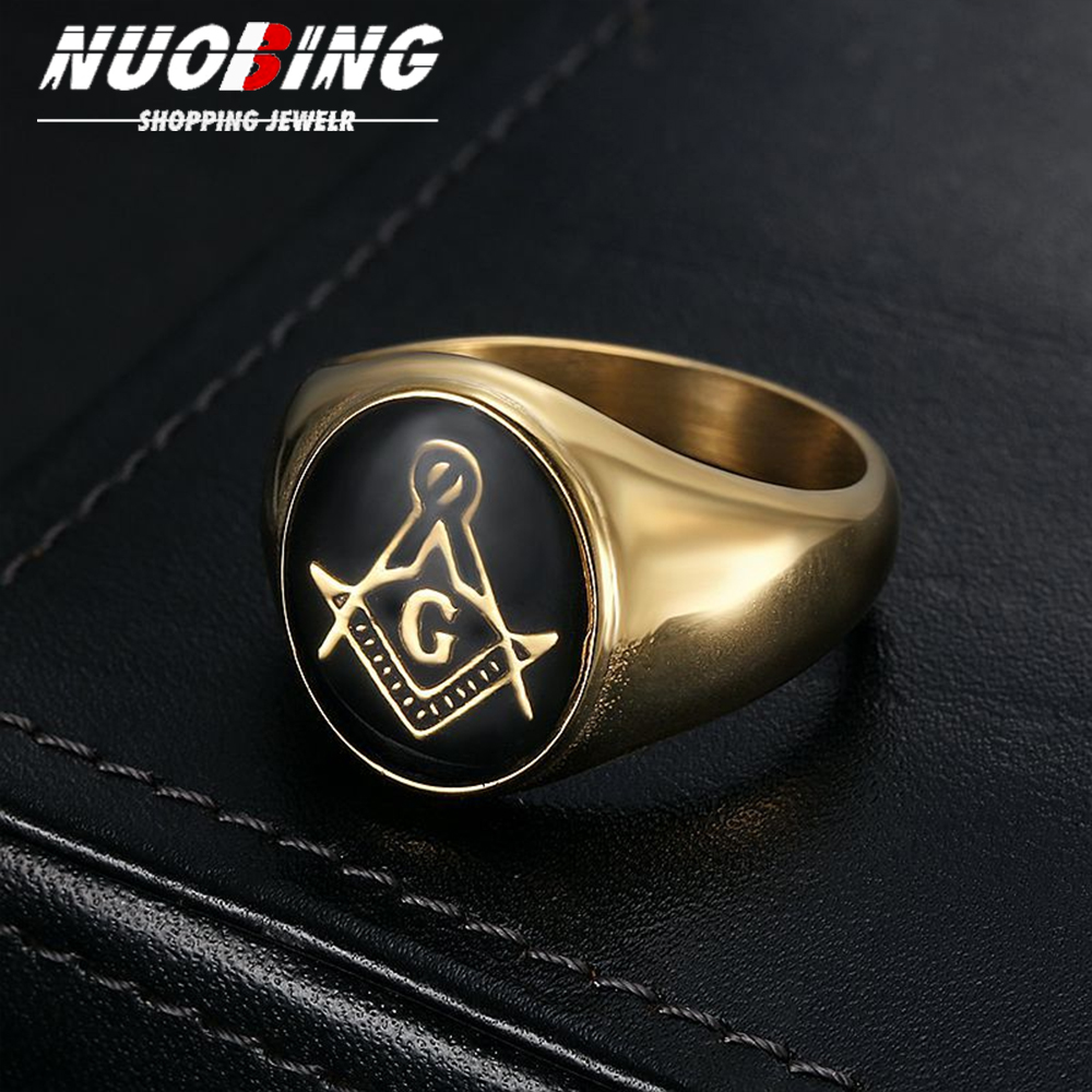 Wedding Zone - Anillo masónico de acero inoxidable 316L