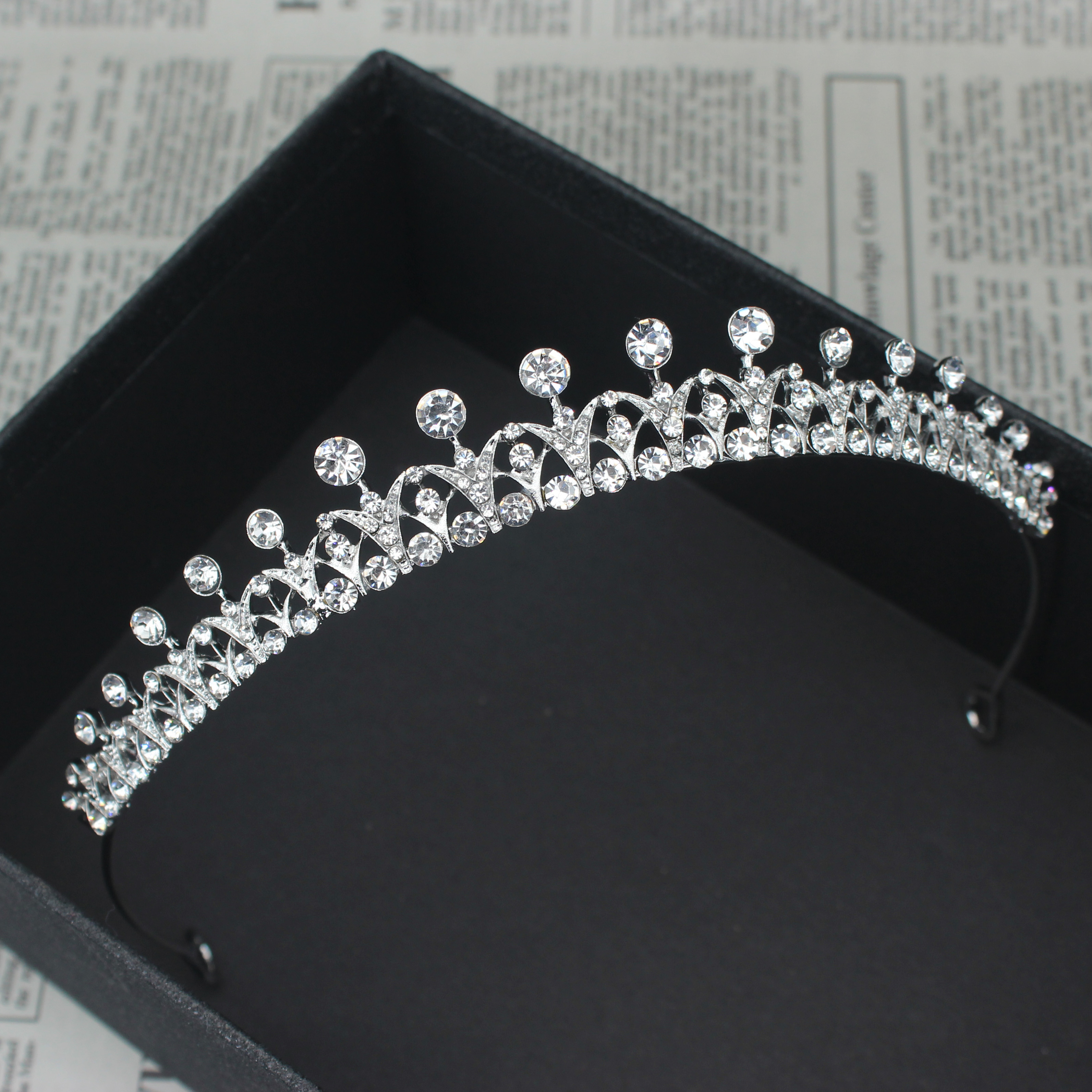 Wedding Shop - Tiara de cristal para boda, peinado