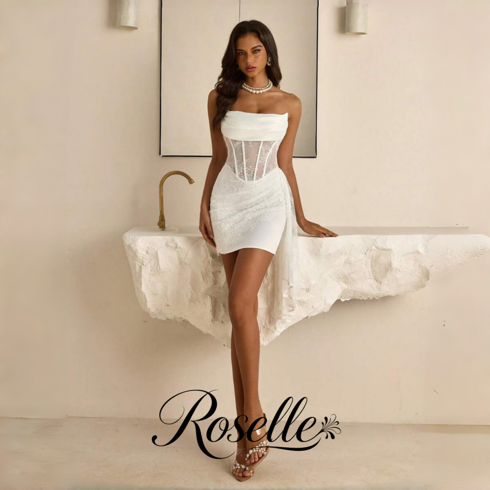 Wedding Qw - ROSELLE Mini Vestido de Novia de
