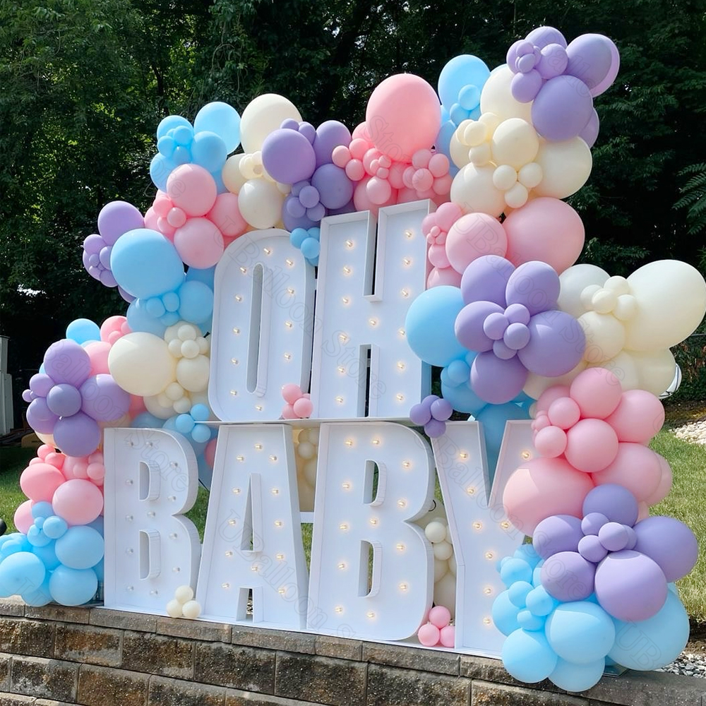Wedding Z - Marco de globos con letras grandes,