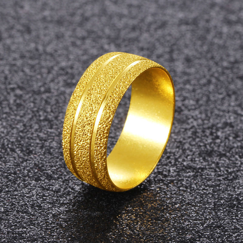 Wedding Zone - Anillo chapado en oro amarillo de