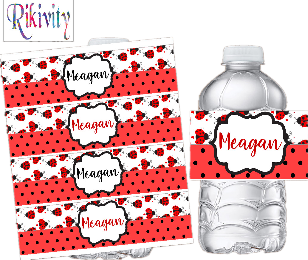 Wedding Water Supply - Botella de agua de lunares rojos