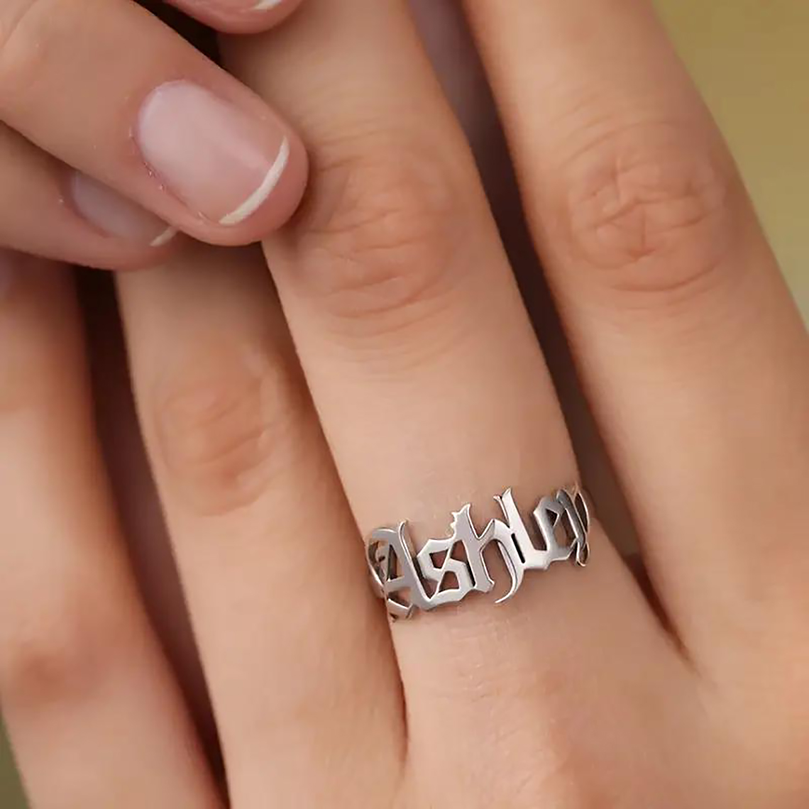 Wedding Zone - Anillo de oro personalizado para mujer,
