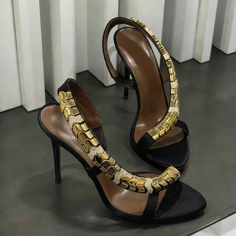 Sandalias de gladiador de saté - Wedding Fx reseña y precio