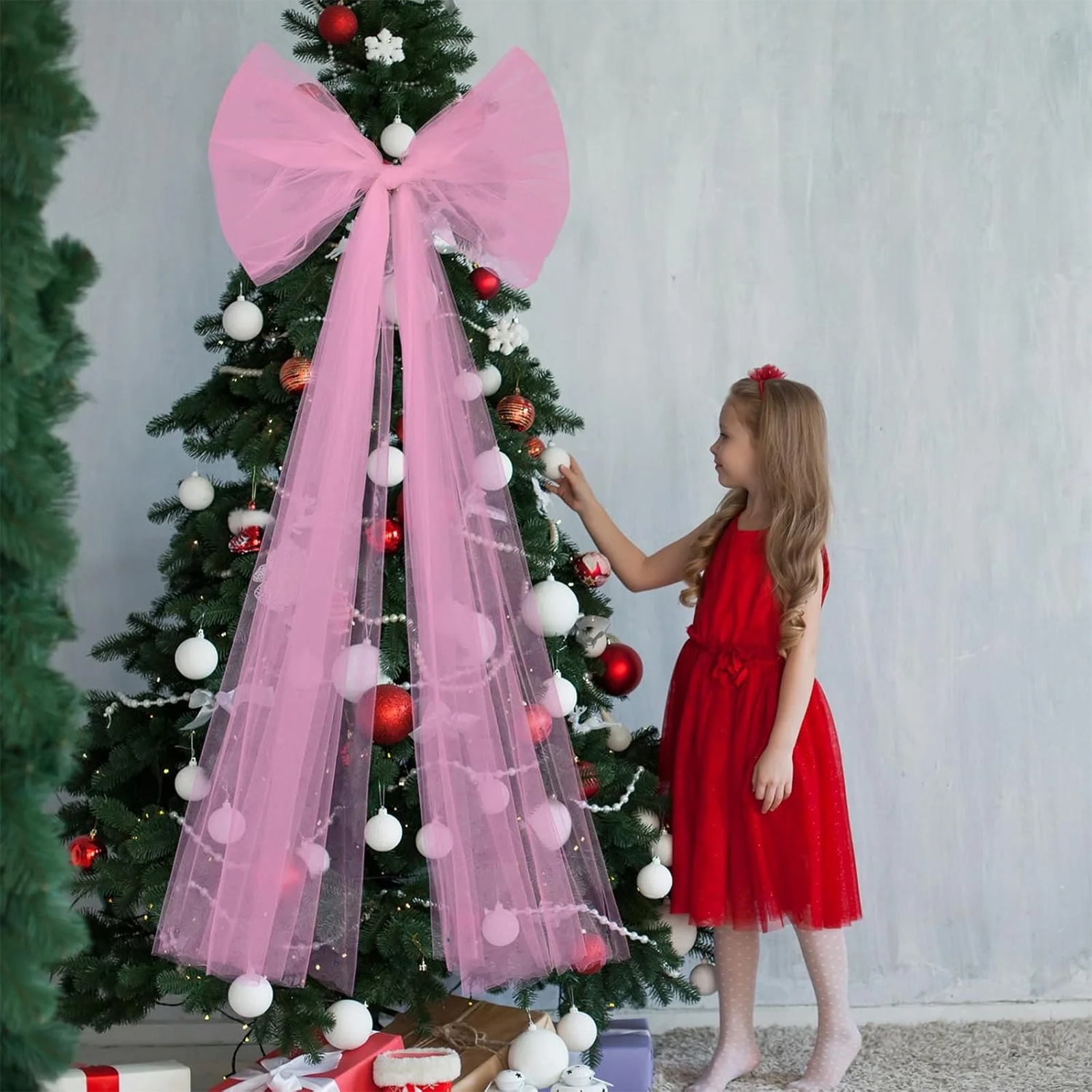 Decoración navideña con lazo d - Wedding Supply Shops reseña y precio