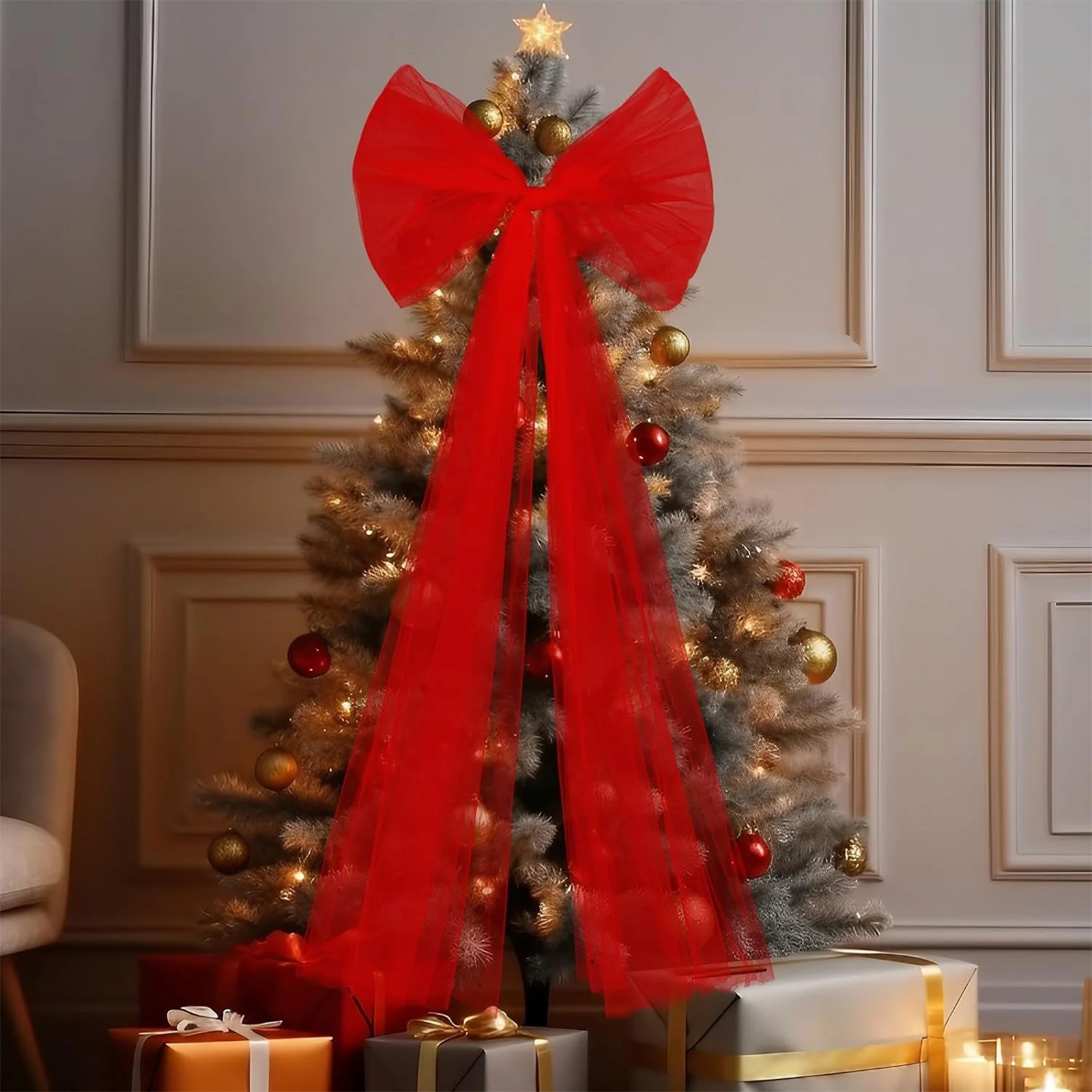 Decoración navideña con lazo d - Wedding Supply Shops reseña y precio