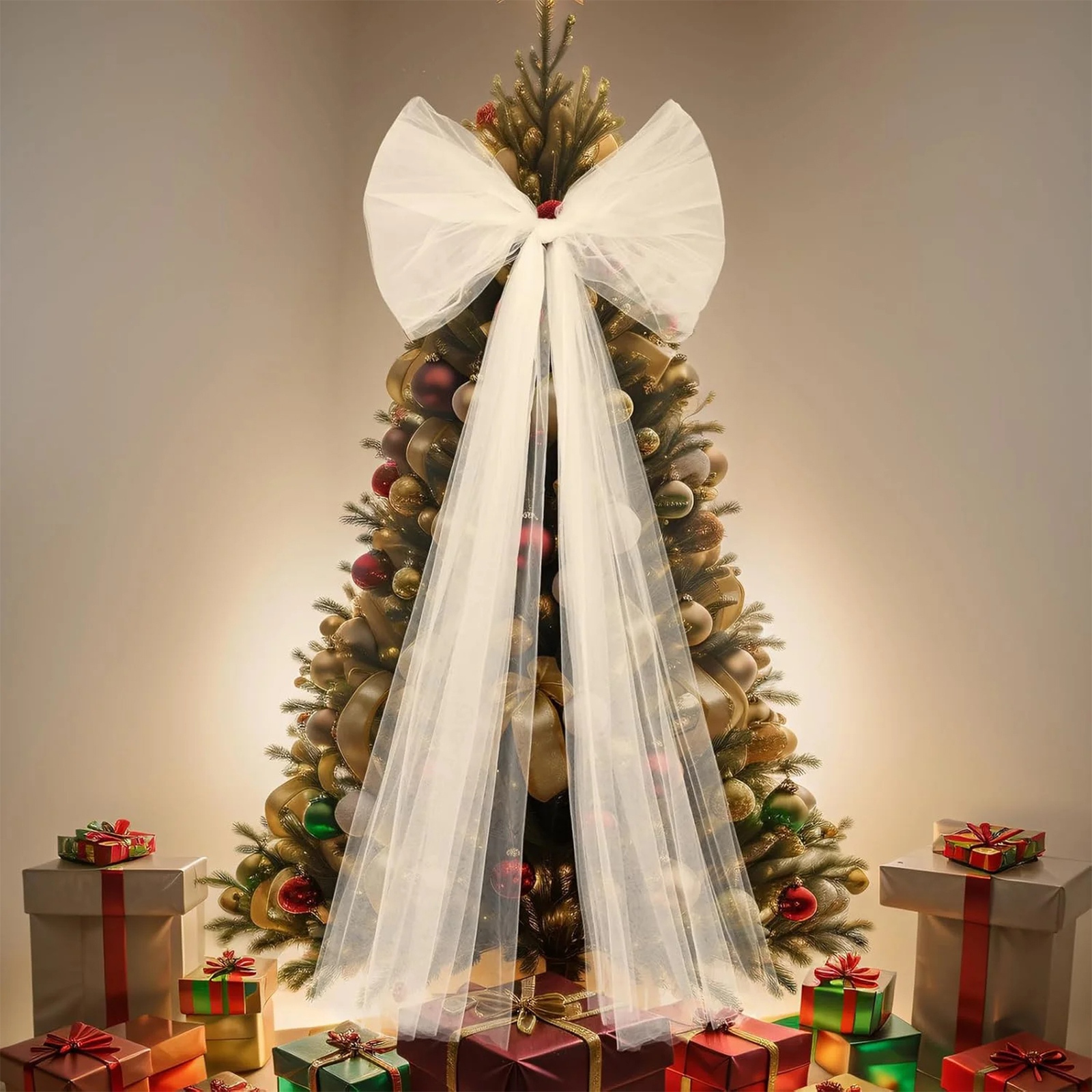 Decoración navideña con lazo d - Wedding Supply Shops reseña y precio