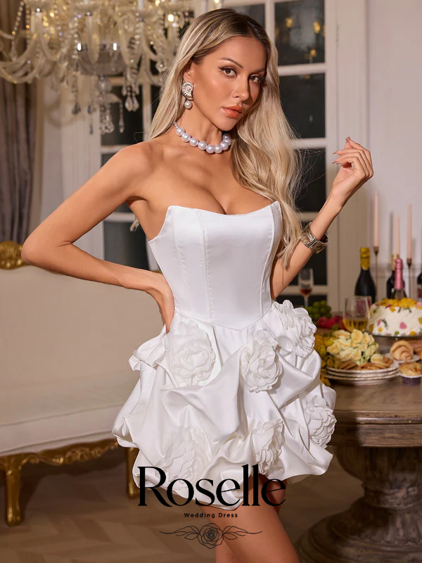 ROSELLE Mini Vestido de Novia  - Wedding Qw reseña y precio