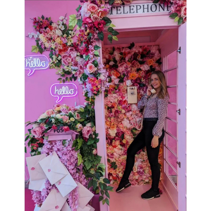 Cabina telefónica rosa persona - Photo Booth Prop reseña y precio