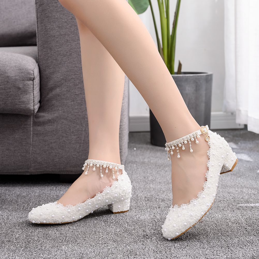 Zapatos de Tacón Bajo y Grueso - Wedding Shop reseña y precio