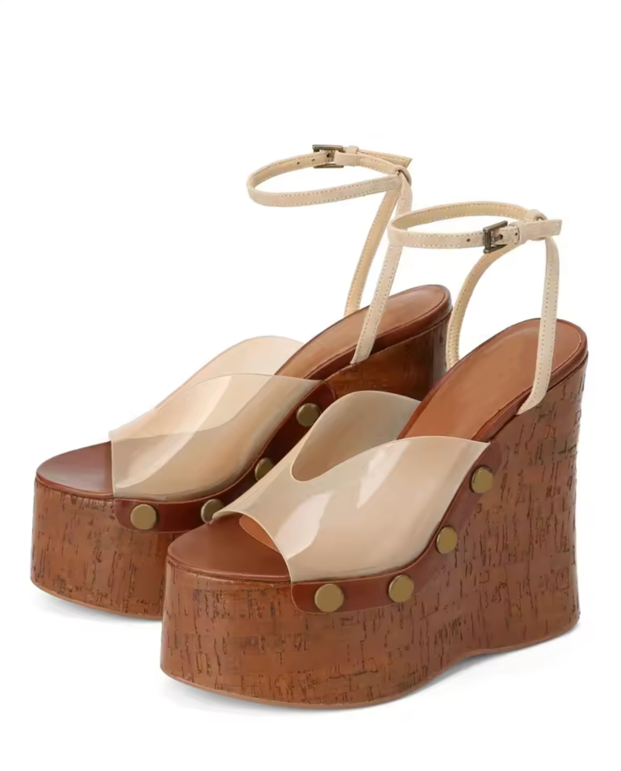 Sandalias de tacón de cuña con - Wedding Shop reseña y precio
