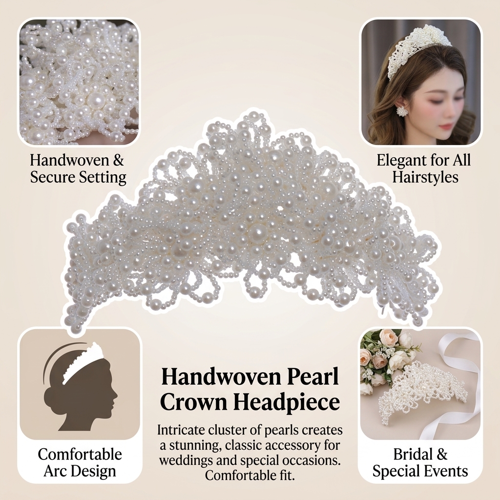 Corona de perlas para boda, ac - Wedding Shop reseña y precio