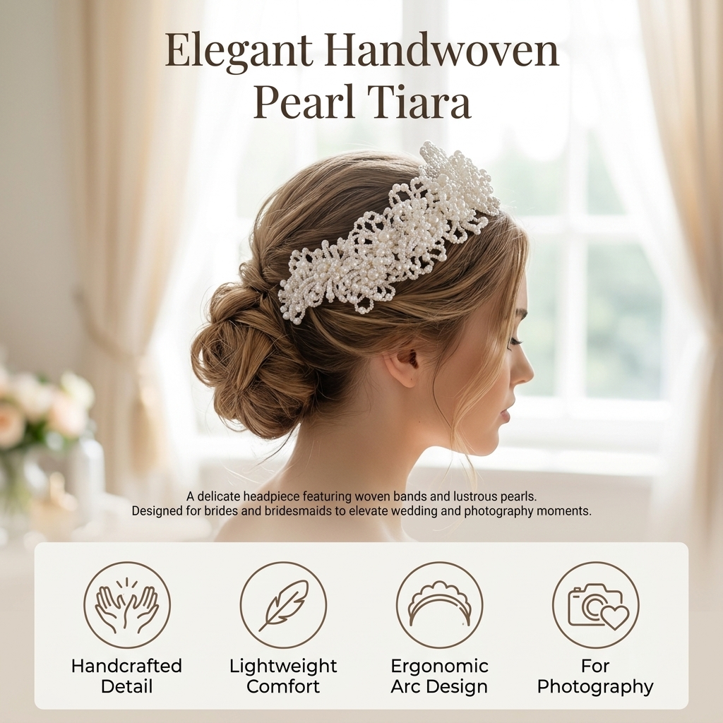 Corona de perlas para boda, ac - Wedding Shop reseña y precio