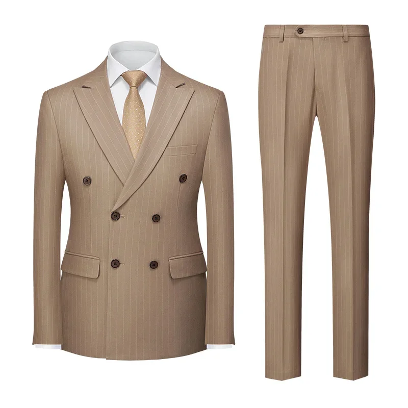 Traje cruzado a rayas para hom - Wedding Fx reseña y precio