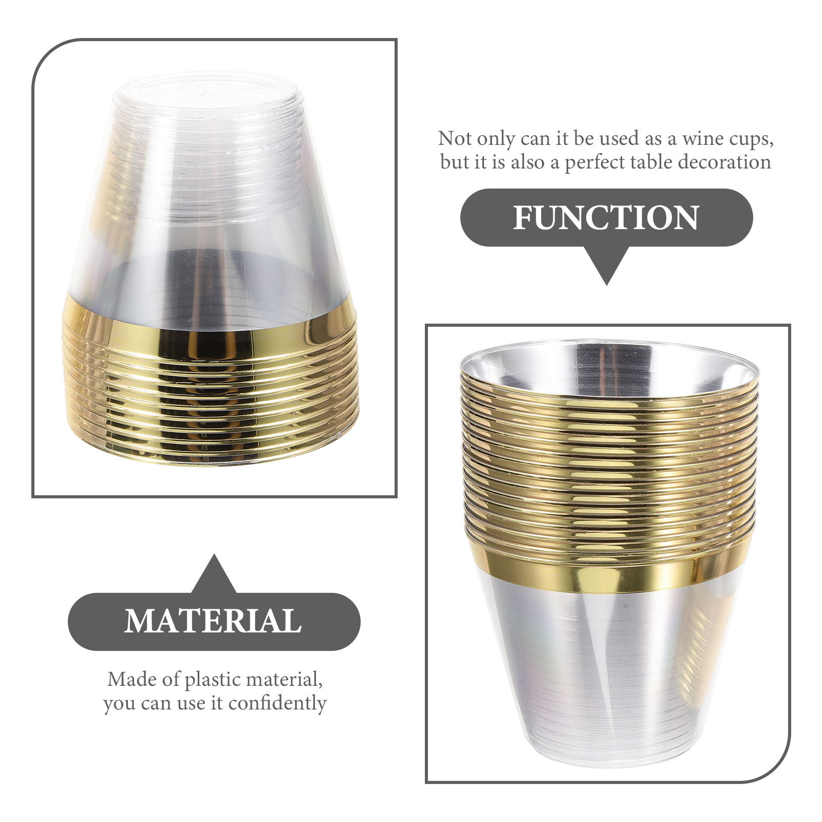 25 uds. Vasos desechables tran - Wedding Water Supply reseña y precio