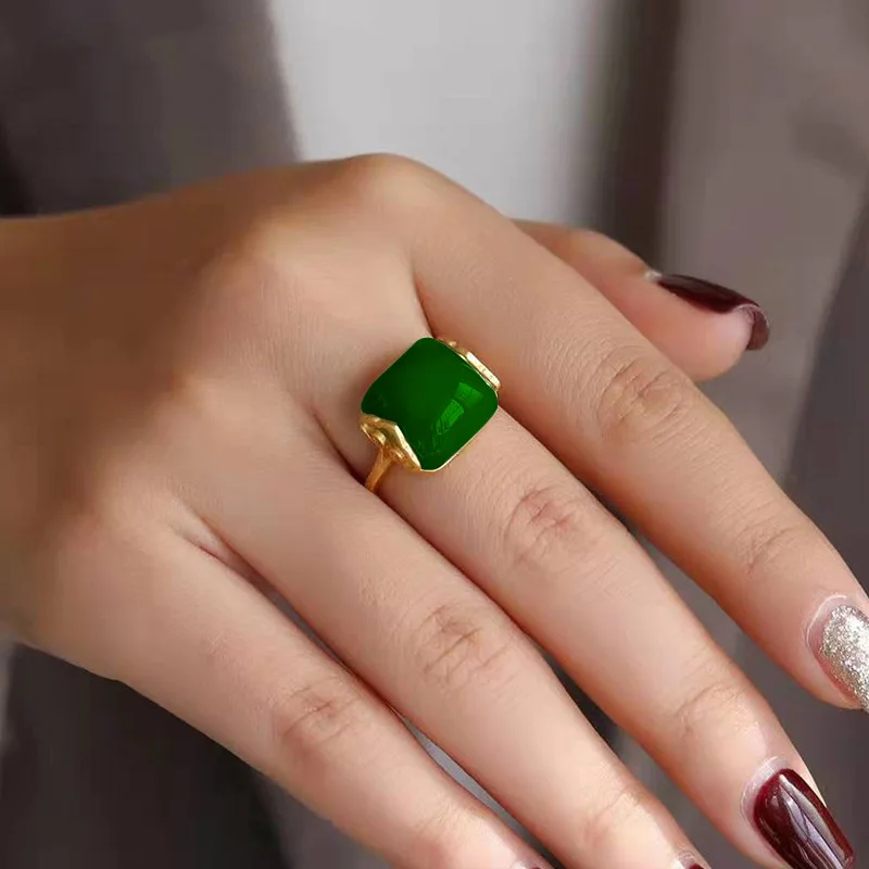 Anillo de Jade Natural Hetian, - Wedding Zone reseña y precio
